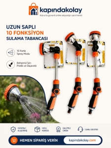 Uzun Saplı 10 Fonksiyon Sulama Tabancası